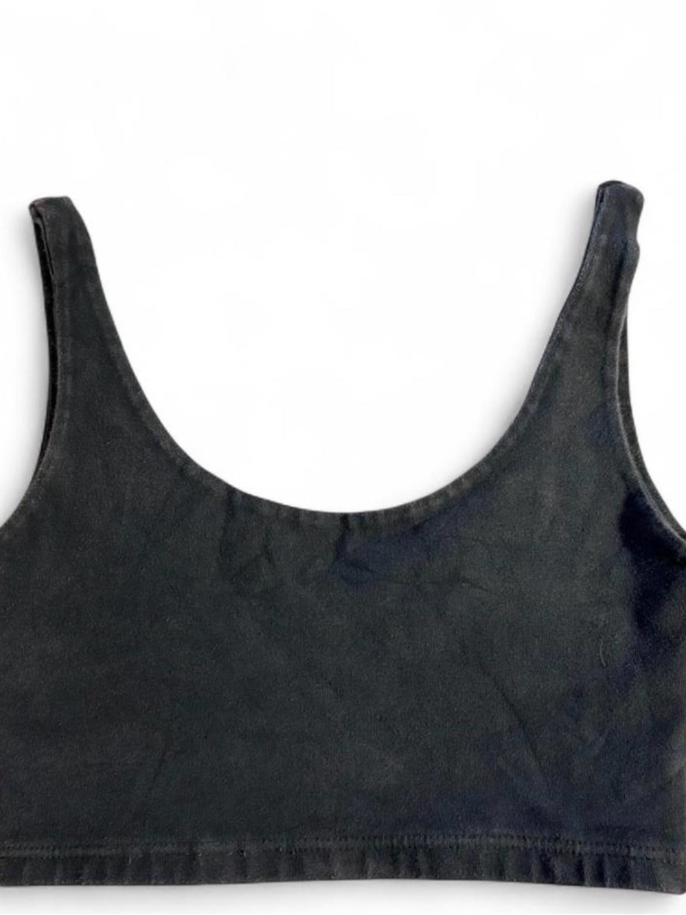 Brandy Melville Black Scoop Crop Tank
